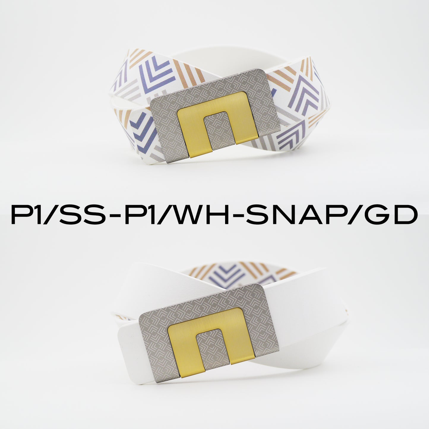 MIN BELT - SILVER P1 BUCKLE, WHITE P1 STRAP