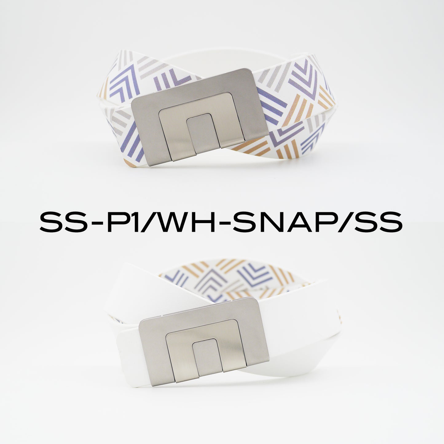 MIN BELT - SILVER BUCKLE, WHITE P1 STRAP